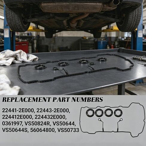22441-2E000 Valve Cover Gasket Replacement, Engine Head Valve Cover Gasket Set for Hyundai Tucson Elantra Sonata Kia Forte Soul Optima 2011-2019 1.8 2.0 NA Replace VS50824R VS50644S in Kuwait