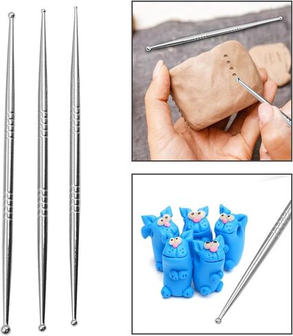 3 Pieces Ball Dotting Tools Fondant Cake Decorating Ball Model Ceramics in Kuwait