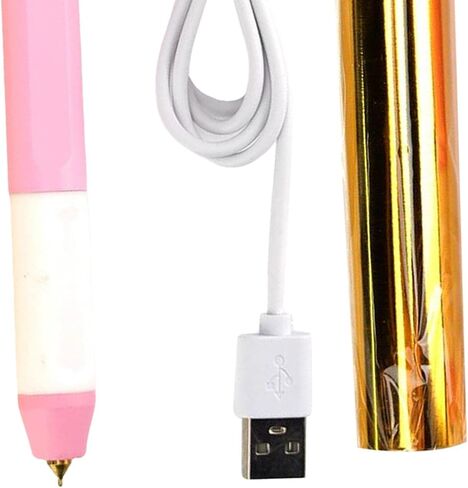 مجموعة أقلام Vaveren الساخنة الساخنة أداة النقش التي تعمل بمنفذ USB لتزيين DIY للحرف اليدوية وصنع البطاقات الورقية المخصصة، وردي in Kuwait