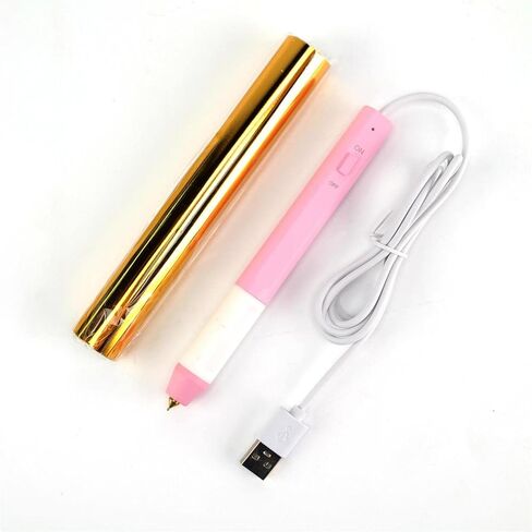 مجموعة أقلام Vaveren الساخنة الساخنة أداة النقش التي تعمل بمنفذ USB لتزيين DIY للحرف اليدوية وصنع البطاقات الورقية المخصصة، وردي in Kuwait