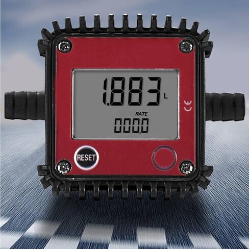 DN25 External Thread Digital Display Meter 10-100 L/min ±1% Accuracy Oil, Diesel, Aluminum Alloy Construction, Compatible with K24 in Kuwait