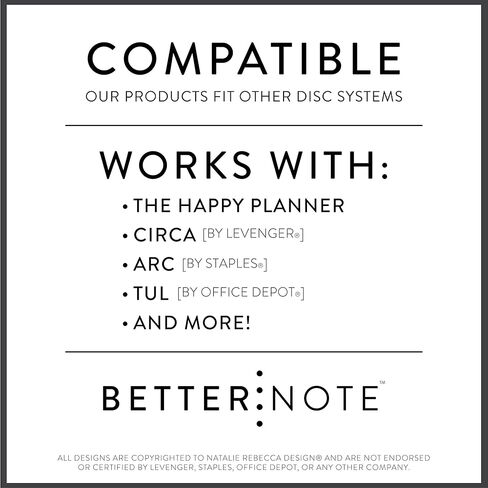 BetterNote July 2026 - June 2027 Academic Monthly Calendar Refill for Discbound Notebook, School Dates, Fits Levenger Circa, Big Happy Planner, Arc, TUL, Disc Refill (11-Disc, 8.5"x11", Modern) in Kuwait