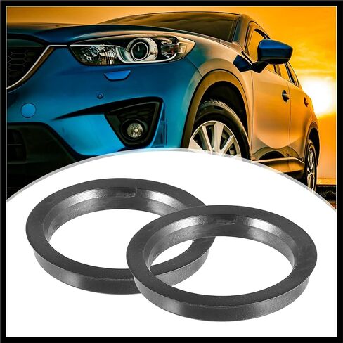 72.6mm to 60.1mm Universal Car Hub Centric Rings Black - Pack of 4 Durable Material in Kuwait
