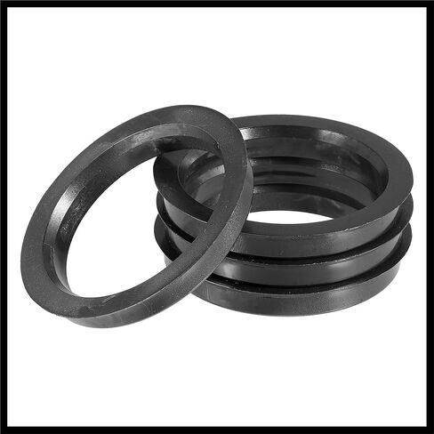 72.6mm to 60.1mm Universal Car Hub Centric Rings Black - Pack of 4 Durable Material in Kuwait