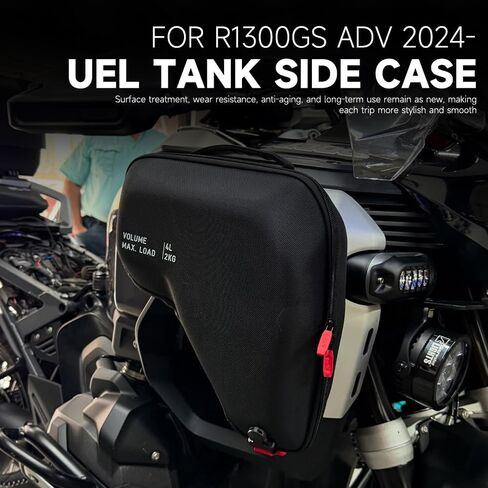 R1300GS ADV دراجة نارية المبرد الطربوش أكياس جانبية 4L نايلون هدية اليسار اليمين أداة تخزين حقيبة مع جيب داخلي مقاوم للماء لسيارات BMW R 1300 GS ADV R1300GSA 2024 2025 الملحقات in Kuwait