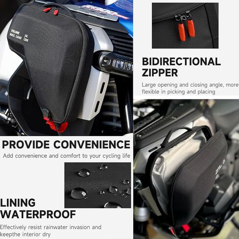 R1300GS ADV دراجة نارية المبرد الطربوش أكياس جانبية 4L نايلون هدية اليسار اليمين أداة تخزين حقيبة مع جيب داخلي مقاوم للماء لسيارات BMW R 1300 GS ADV R1300GSA 2024 2025 الملحقات in Kuwait