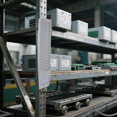 jojofuny Warehouse Material Card Holder Rack Wall-Mounted Time Cards Organizer 15-Slot Screw-Mounted Label Holder for Office and Inventory Management in Kuwait