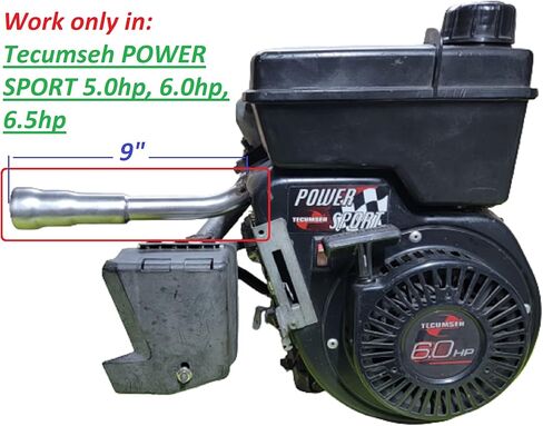 Tecumseh 5.0-6.5 OHV Engine Header Exhaust Pipe for Go Kart Fun Cart Minibike. in Kuwait
