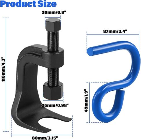 25112 Ball Joint Separator, Adjustable Ball Joint Puller with 2-3/8" Opening Range, Heavy Duty Ball Joint Removal Tool for Cars, Trucks & SUVs, with Lower Control Arm Prying Tool in Kuwait