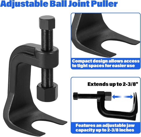25112 Ball Joint Separator, Adjustable Ball Joint Puller with 2-3/8" Opening Range, Heavy Duty Ball Joint Removal Tool for Cars, Trucks & SUVs, with Lower Control Arm Prying Tool in Kuwait