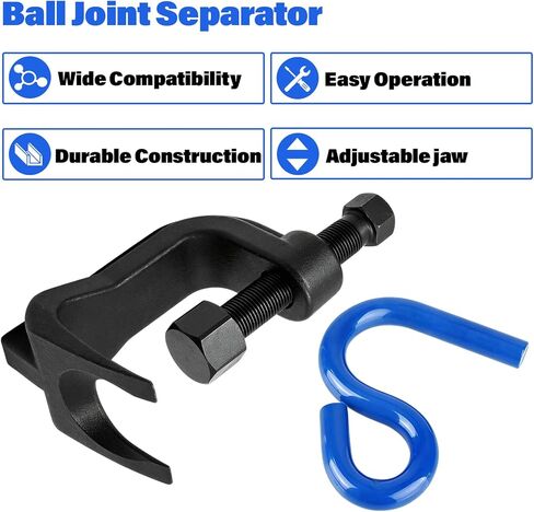 25112 Ball Joint Separator, Adjustable Ball Joint Puller with 2-3/8" Opening Range, Heavy Duty Ball Joint Removal Tool for Cars, Trucks & SUVs, with Lower Control Arm Prying Tool in Kuwait
