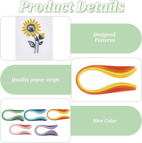 WEBEEDY 20 Sets Paper Quilling Kits 5 Styles Flower Card Making Kit with Instruction for Adult Beginner Handmade 3D Sunflower Lotus Tulip Paper Quilling Cards for Christmas Birthday Wedding Decor in Kuwait