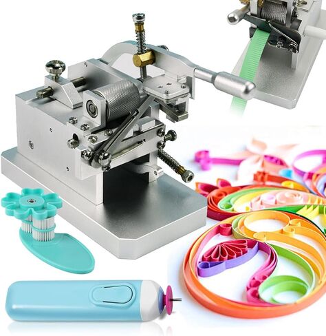Paper Quilling Kit,Fringer Cutting Machine with 0.3~4mm Adjustable Fringe Width & Electric Quilling Paper Pen & DIY Roller Quilting Tools in Kuwait