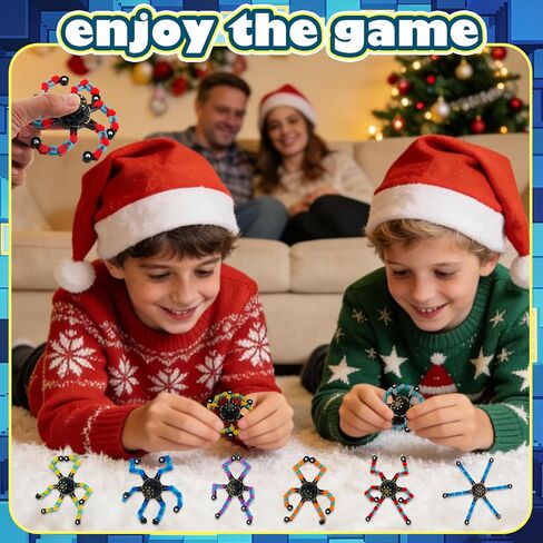 12PCS Transformable Fidget Spinner Toys Deformable Chain Robot Glow Sensory Toys for Boys Girls Teens Stress Relief Classroom Prizes Birthday Holiday Party Favors Gifts in Kuwait