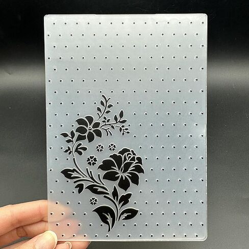 3D Plastic Embossing Folder Template Wave Point Rose Texture A6 Size for Card Making DIY Scrapbooking Paper Crafting Handmade Crafts Scrapbooking Arts Supplies Scrapbook Decor in Kuwait