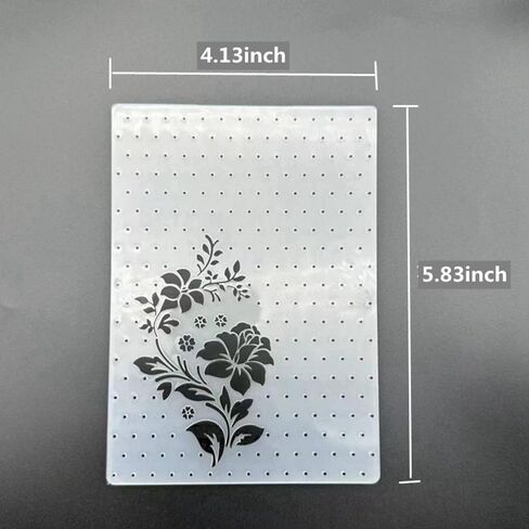 3D Plastic Embossing Folder Template Wave Point Rose Texture A6 Size for Card Making DIY Scrapbooking Paper Crafting Handmade Crafts Scrapbooking Arts Supplies Scrapbook Decor in Kuwait