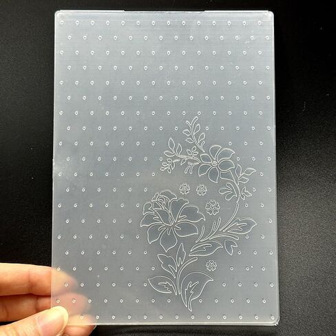 3D Plastic Embossing Folder Template Wave Point Rose Texture A6 Size for Card Making DIY Scrapbooking Paper Crafting Handmade Crafts Scrapbooking Arts Supplies Scrapbook Decor in Kuwait