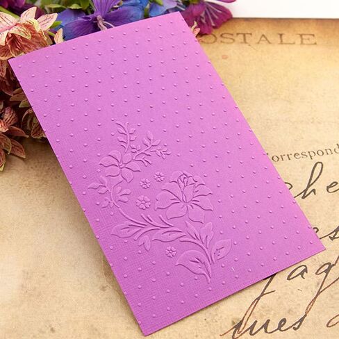 3D Plastic Embossing Folder Template Wave Point Rose Texture A6 Size for Card Making DIY Scrapbooking Paper Crafting Handmade Crafts Scrapbooking Arts Supplies Scrapbook Decor in Kuwait