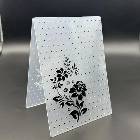 3D Plastic Embossing Folder Template Wave Point Rose Texture A6 Size for Card Making DIY Scrapbooking Paper Crafting Handmade Crafts Scrapbooking Arts Supplies Scrapbook Decor in Kuwait