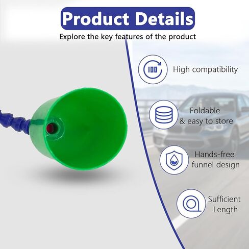 36.22 Inch Bendable Long Funnel, Wide Mouth Plastic Funnel with Flexible Extension Hose, Universal Automotive Funnel for Transmission Fluid - Car Accessories in Kuwait