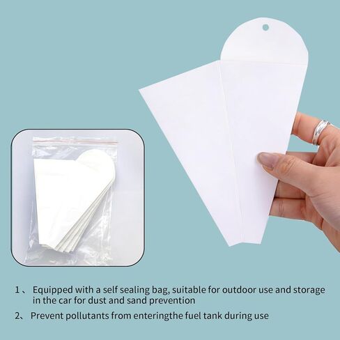 50 Pcs Foldable Paper Funnels, 8-Ounce Disposable Oil Funnel with Suitable for Adding Car Fuel Oil, Motor Engine Oil, Coolant and Other Fluids in Kuwait