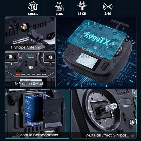 Radiomaster Boxer ELRS 2.4GHz 16CH Hall Gimbals Radio Controller with Carrying Case for Fixed-Wing Aircraft/RC Helicopters/FPV Drones/RC Cars/Boats, Mode 2 in Kuwait