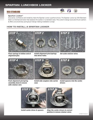 USA Standard Gear Spartan Locker for Toyota 9.5" Land Cruiser, 30 Spline, with HD Cross pin Shaft in Kuwait