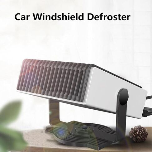 Car Defroster Defogger Heater, 12V 150W Portable Defroster and Defogger with Fast Heating and Cooling Function, 180° Adjustable Rotation and Large Area Air Outlet for Camping Traveling in Kuwait