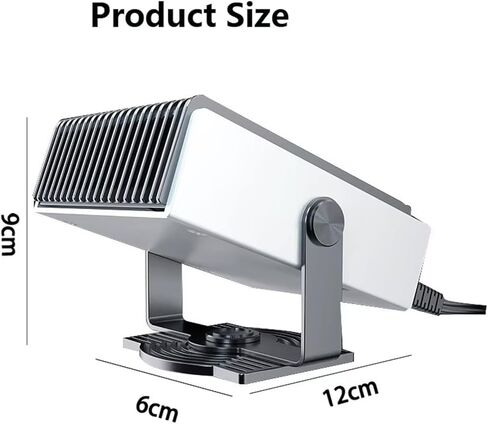 Car Defroster Defogger Heater, 12V 150W Portable Defroster and Defogger with Fast Heating and Cooling Function, 180° Adjustable Rotation and Large Area Air Outlet for Camping Traveling in Kuwait