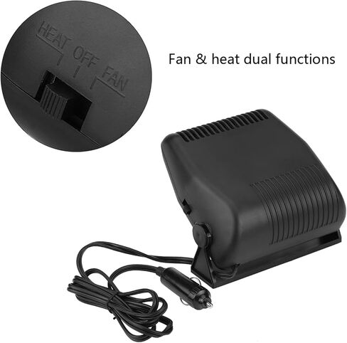 Ceramic Car Heater, Windshield Defroster, 2 in 1 Car Heater Defroster,Fast Heating & Cooling Fan, for Windshield that Plugs into Cigarette Lighter in Kuwait