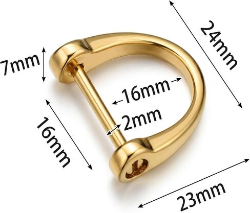 D Shape Key Ring with Screw Shackle for Car Key Leather Craft Purse Keychain Ring Horseshoe Shape 3 Pairs 3 Colors Black Silver Gold in Kuwait