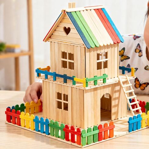 5000 قطعة من أعواد المصاصة الخشبية الطبيعية مقاس 4.5 بوصة، أعواد حرفية خشبية كبيرة للحرف اليدوية والمشروعات الفنية والآيس كريم وخافضات اللسان وبناء النماذج in Kuwait