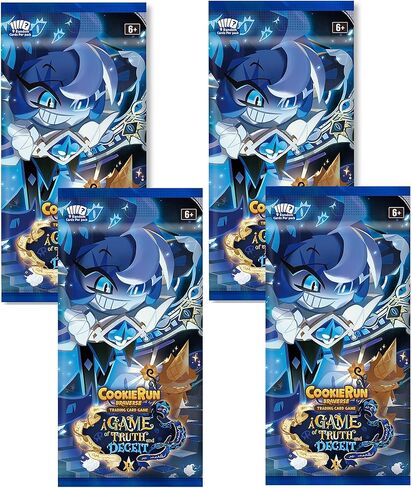 CookieRun TCG: لعبة الحقيقة والخداع - حزمة من 4 حزم معززة - لعبة بطاقات التداول الشجاعة، اللعب الاستراتيجي وبناء مجموعة بطاقات المعركة، متنوعة عشوائيًا in Kuwait