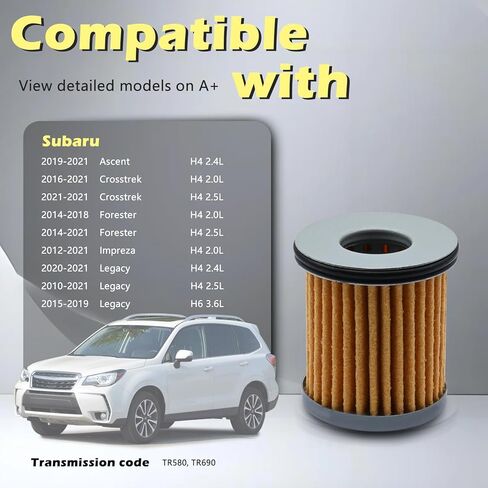 TR580 TR690 Automotive Trans Transmission Filter Kits Oil Pan Gasket 2.0L 2.4L 2.5L 3.6L Fits for Subaru Impreza Crosstrek Forester Legacy Outback Wrx Ascent Xv Crosstrek # 31835AA030 in Kuwait