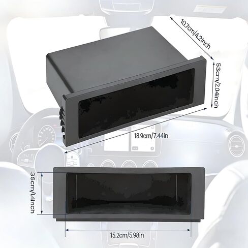Radio Storage Box, 1Din Car Stereo Radio Storage Box Inner Organizer double din to single din kit,single din cup holder,marine radio holder, normal, popular in Kuwait
