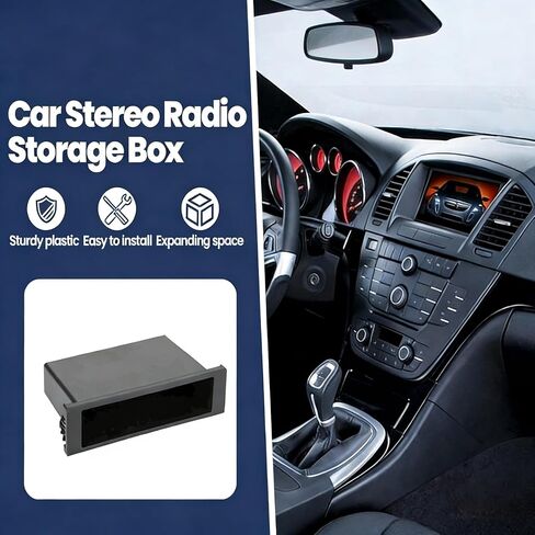 Radio Storage Box, 1Din Car Stereo Radio Storage Box Inner Organizer double din to single din kit,single din cup holder,marine radio holder, normal, popular in Kuwait