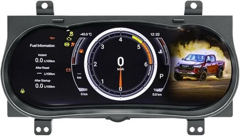 Compatible with Toyota Hilux/Fortuner 2015-2020 Car Upgrade Dashboard Digital Cluster System Auto Speedometer Instrument in Kuwait