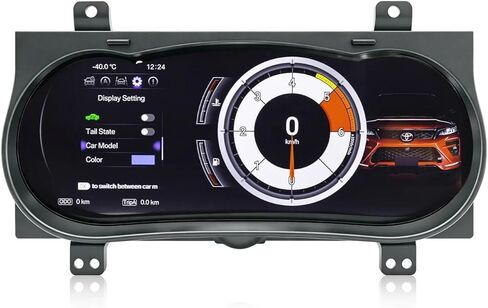 Compatible with Toyota Hilux/Fortuner 2015-2020 Car Upgrade Dashboard Digital Cluster System Auto Speedometer Instrument in Kuwait
