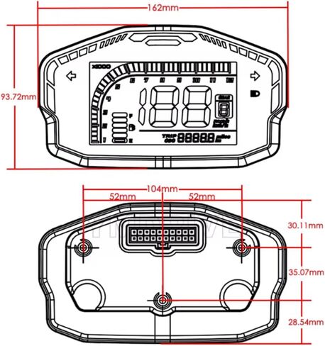 DKD LCD عداد السرعة عرض قابل للتعديل ONE-LIN CAN-Bus الاتصالات لوحدة تحكم Votol Fardriver in Kuwait