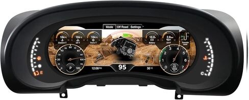 12.3’’digital instrument cluster Compatible with Jeep Wrangler JK 2007-2010 dashboard speedometer tachometer, Plug & Play in Kuwait
