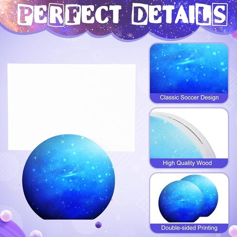 Marspark 11 Pcs Planet Memo Clips Space Party Favors Wooden Photo Table Number Card Holders Solar System Table Centerpiece Name Note Stand Clips Planet Decorations for Galaxy Birthday Party in Kuwait