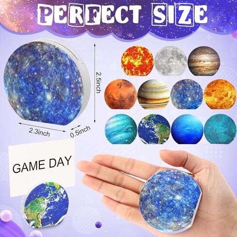Marspark 11 Pcs Planet Memo Clips Space Party Favors Wooden Photo Table Number Card Holders Solar System Table Centerpiece Name Note Stand Clips Planet Decorations for Galaxy Birthday Party in Kuwait