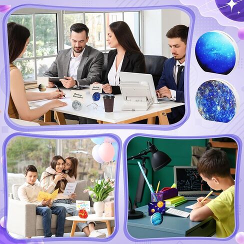 Marspark 11 Pcs Planet Memo Clips Space Party Favors Wooden Photo Table Number Card Holders Solar System Table Centerpiece Name Note Stand Clips Planet Decorations for Galaxy Birthday Party in Kuwait