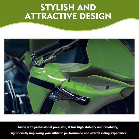 2 PCS Motorcycle Fairing Wings, Waterproof ABS Motorcycle Spoiler, Self-adhesive Aerodynamic Wing, Universal Motorcycles Winglet Modification Parts for Motorbikes Scooters (Carbon Fiber) in Kuwait