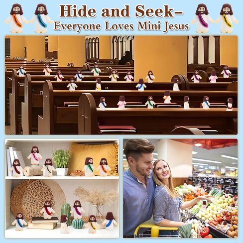 Siwarm 220 Pcs Little Jesus Figures, Jesus Loves You Figures, Mini Jesus Figurines in Bulk, Baby Jesus Figure Mini, Gifts for Sunday School Religious Party Favors (10 Colors) in Kuwait