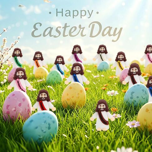 Siwarm 220 Pcs Little Jesus Figures, Jesus Loves You Figures, Mini Jesus Figurines in Bulk, Baby Jesus Figure Mini, Gifts for Sunday School Religious Party Favors (10 Colors) in Kuwait