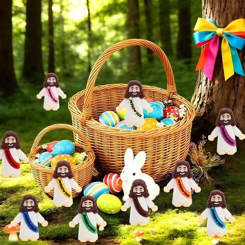 Siwarm 220 Pcs Little Jesus Figures, Jesus Loves You Figures, Mini Jesus Figurines in Bulk, Baby Jesus Figure Mini, Gifts for Sunday School Religious Party Favors (10 Colors) in Kuwait