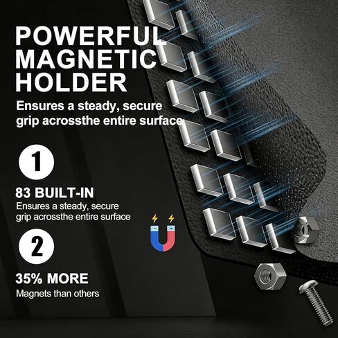 13"X10" Magnetic Tool Mat, Professional Non-Slip Magnetic Mat with PVC Protection Layer, Magnetic Tool Pad for Garage, Workshop & Auto Repair in Kuwait