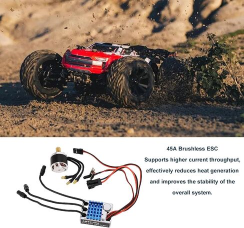 Drfeify RC Crawler Car ESC 45A Brushless Motor Electronic Speed Controller for MN128 MN78 Series Upgrades Part in Kuwait