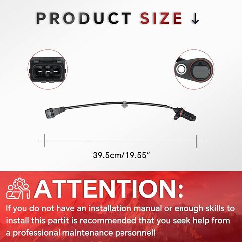 39180-25300 Engine Crankshaft Position Sensor Compatible with Santa Fe/Sonata/Tucson Forte/Magentis/Optima/Rondo/Sorento/Sportage Replace 39180-25200 907-788 in Kuwait